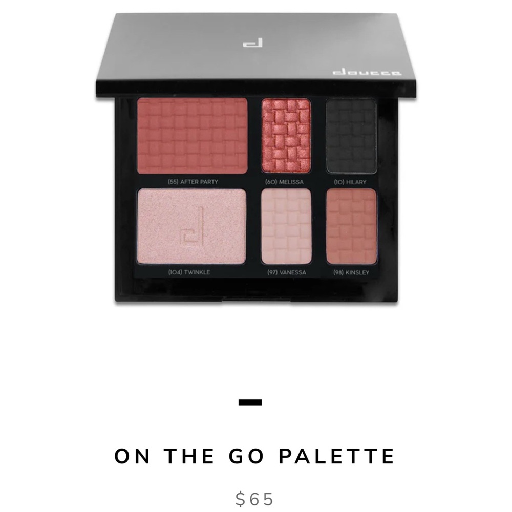 Doucce On The Go Palette 4 Eyeshadows; 1 Highlighter, 1 Blush SEALED Retail $65
